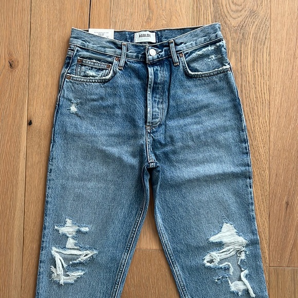 NWT AGOLDE Fen High Rise Relaxed Taper Jeans - Color: Wander - Size 26 - Picture 3 of 13